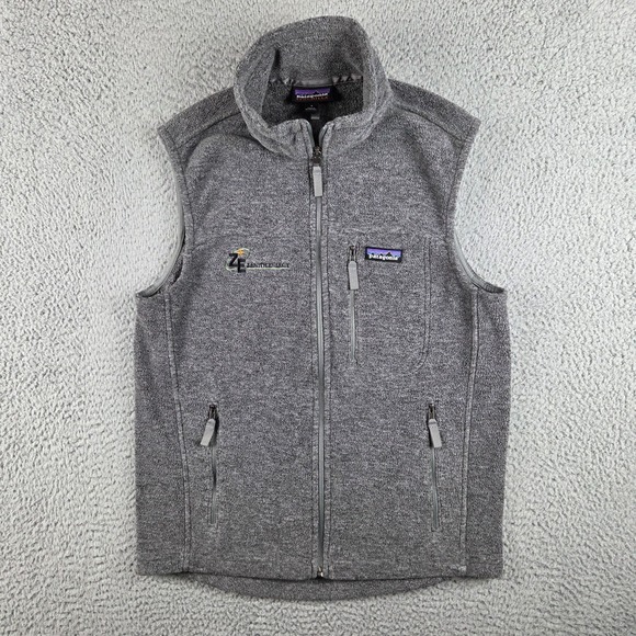 Patagonia Other - Patagonia Synchilla Vest Mens Small Gray Full Zip Outdoor Hiking Gorpcore Logo